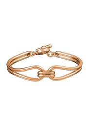 Agatha Brass Small Articulated Bracelet for Women, Rose Gold