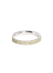 Apm Monaco 925 Sterling Silver Fashion Ring for Women with Cubic Zirconia Stone, Silver/Yellow, EU 54