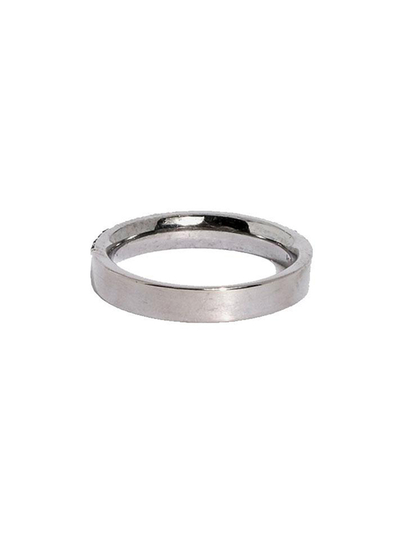 Apm Monaco 925 Sterling Silver Fashion Half Ring for Women with Cubic Zirconia Stone, Black, EU 44