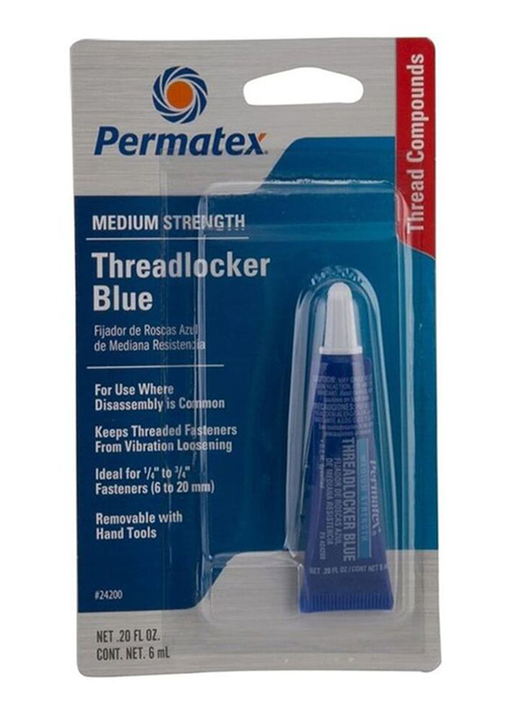 Permatex 6ml Medium Strength Threadlocker, Blue