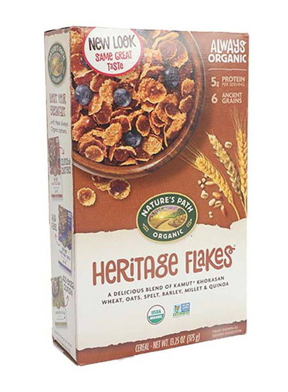 Natures Path Organic Heritage Flakes Whole Grains Cereal, 375g