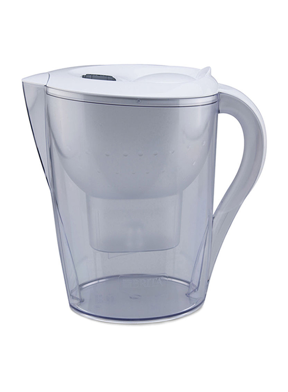 

Brita 3.5 Ltr Marella Plastic Water Filter Frosted Jug, White/Clear