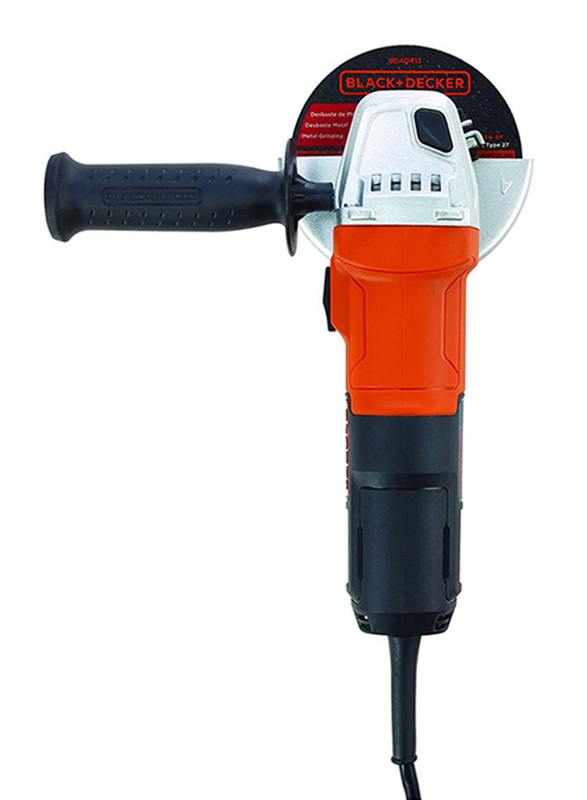 BLACK+DECKER 4-inch Angle Grinder, Orange/Silver/Black