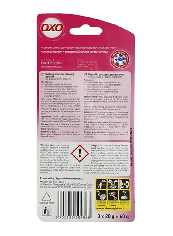 Oxo Washing Machine Cleaner Capsules, 3 Pieces, 20gm