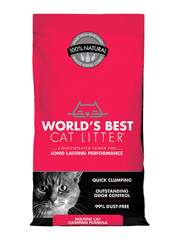 

World's Best Cat Litter Multiple Cat Clumping Formula Litter, 3.18 Kg, Red