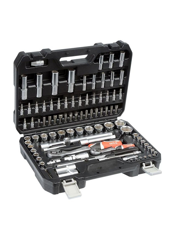 Yato 94-Piece Metal Tool Set, Black/Silver/Red