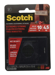 Scotch Extremely Strong Fastener, 2.54 x 7.62cm, Black