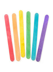 Darice Wooden Craft Sticks, 120 Pieces, Multicolour