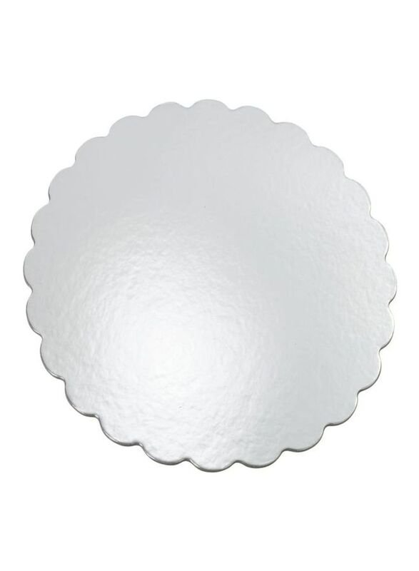 

Wilton 6-Piece Scalloped Edge Cake Platter, Silver