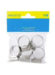 Mkats Orbit Stainless Steel 3/4-1 Hose Clips, Silver, Pack of 5 x 15 mm