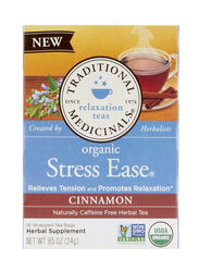 Traditional Medicinals Organic Stress Ease Cinnamon Tea, 24g