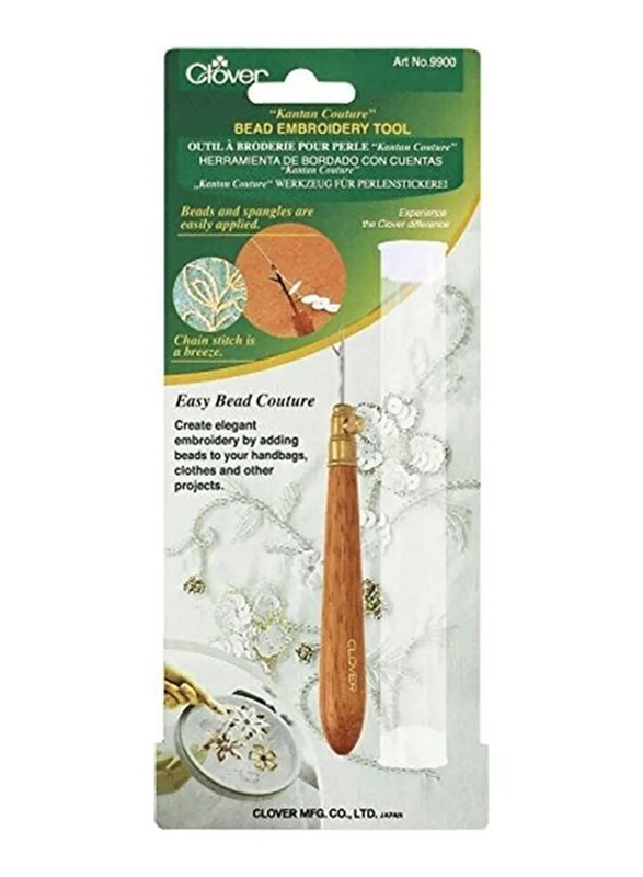 

Clover 9900 Kantan Couture Bead Embroidery Tool, Brown