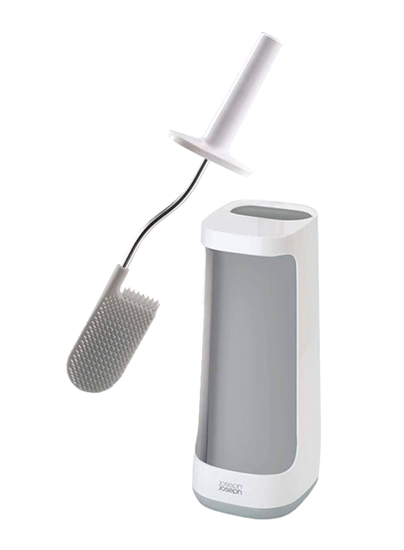 

Joseph Joseph Flex Toilet Brush with Holder Set, White/Grey