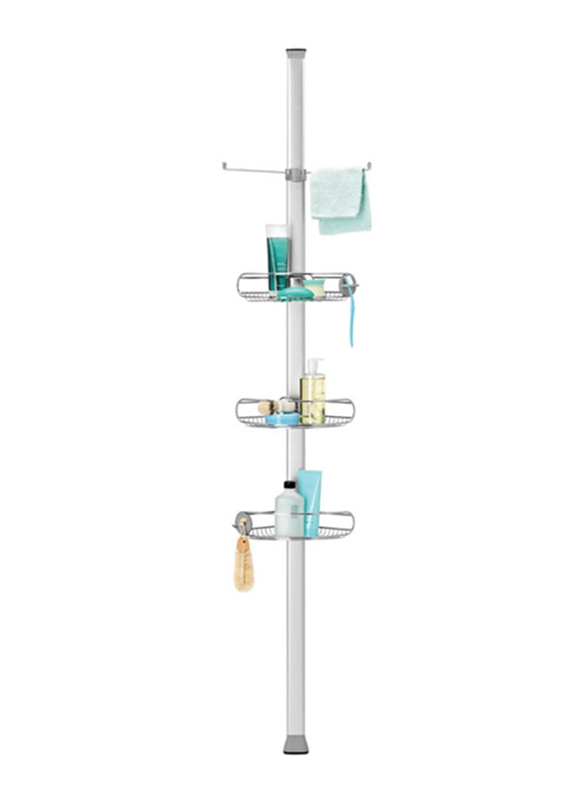 Simple Human Shower Caddy, Silver