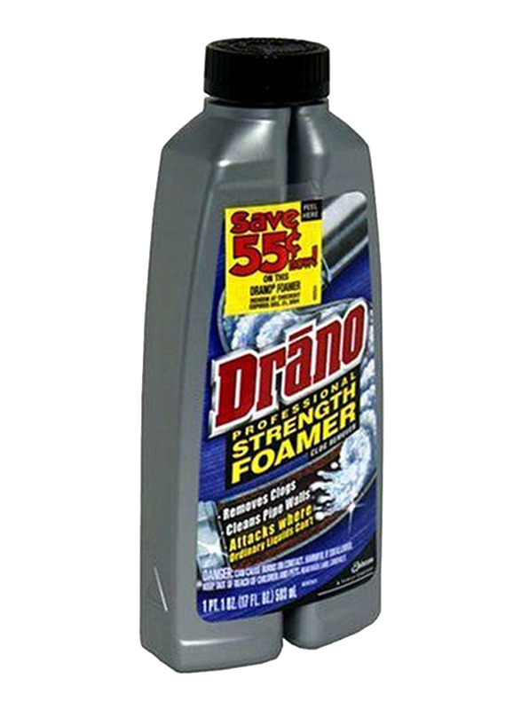 

Drano Foaming Liquid Drain Cleaner, Clear, 503ml