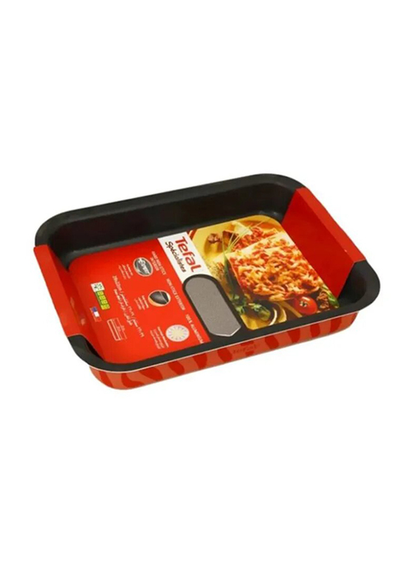 

Tefal 29cm Non-Stick Rectangular Oven Dish, 29x22cm, Black/Red