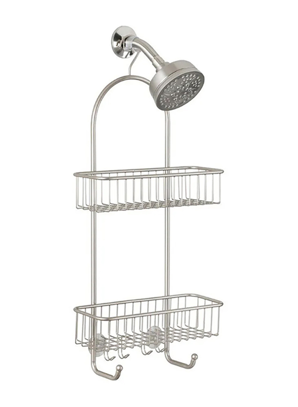 InterDesign Classico Stainless Steel 2-Shower Caddy, Extra Large, Silver