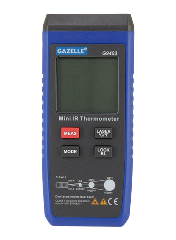 

Gazelle Mini Infrared Thermometer, G9403, Blue/Black