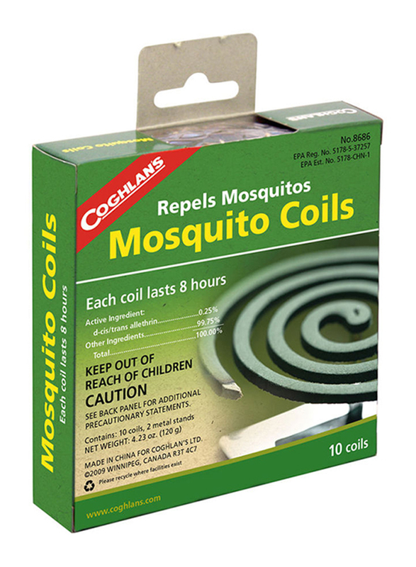 

Coghlans Mosquito Coil Set 10 Pieces, Green