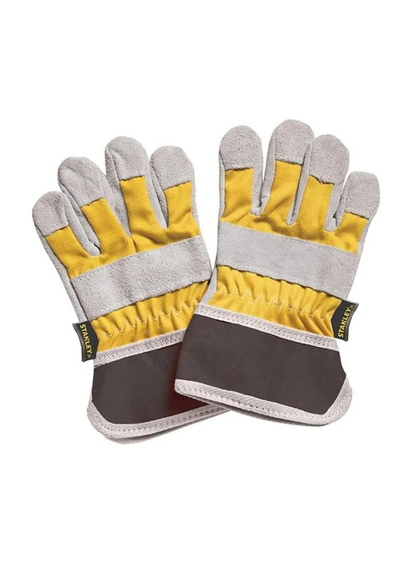 

Stanley Kids Work Gloves, 2 Pieces, Grey/Yellow