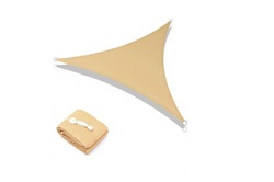 Generic Triangle Shaped Shade Sail, Beige 3 x 3 x 3 m