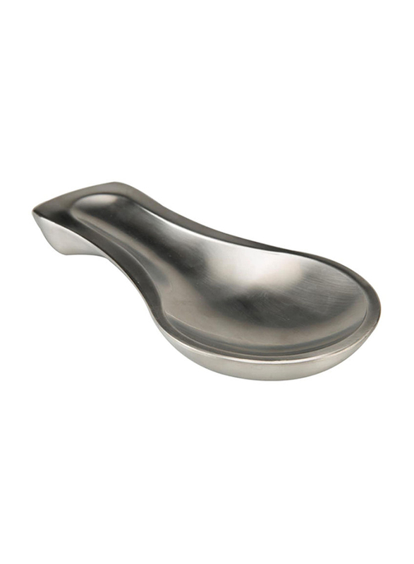 Interdesign Forma Spoon Rest, 8.3 x 4.3 x 1inch, Silver