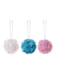 Generic 3-Piece Loofah Bath Sponge Puff Set, Multicolour, 11 x 9 x 10 cm