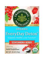 Traditional Medicinals Organic Schisandra Berry Everyday Detox Tea, 16 Tea Bags x 24g
