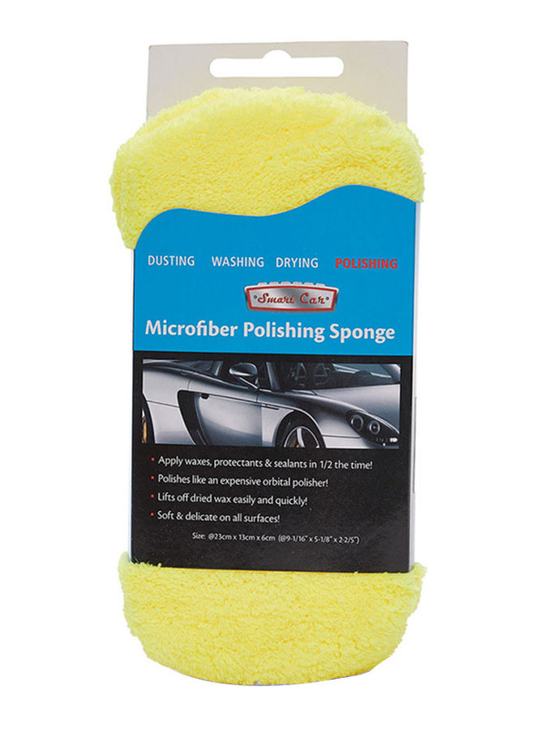 Smart Car Microfiber Polishing Sponge, Yellow