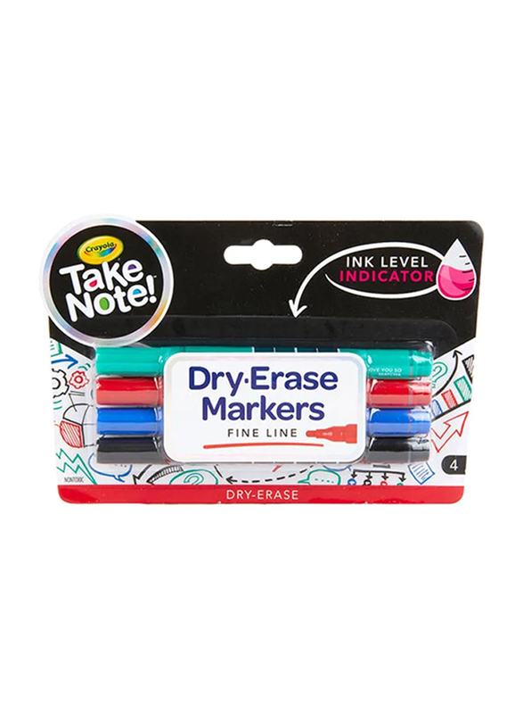 

Crayola 4-Piece Low Odour Fine Tip Marker Set, Multicolour