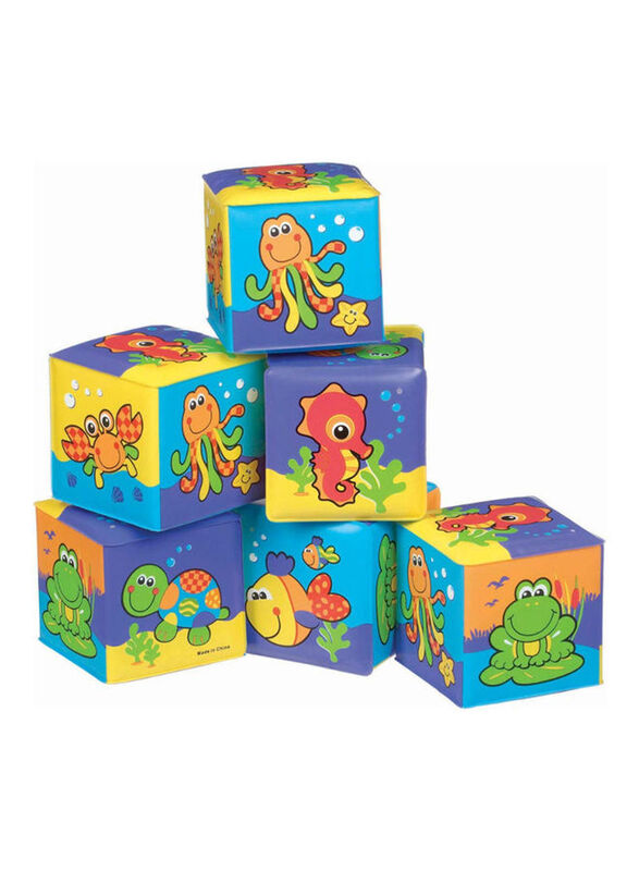 

Playgro Cute Fun Animals Soft Blocks, Multicolour