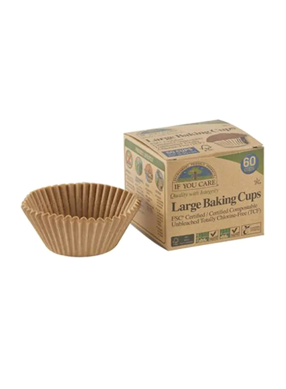 

If You Care 60-Piece Large Baking Cups, 6.35cm, Brown