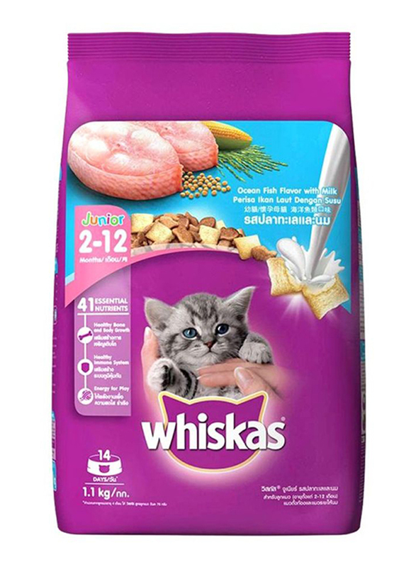 

Whiskas Ocean Fish Milk Wet Cat Food, 1.1 Kg