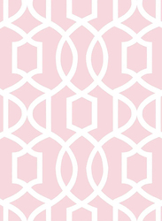 Wall Pops Grand Trellis Peel and Stick Wallpaper, 20.5x216 inch, Pink