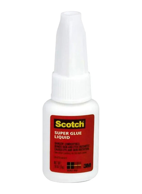 3M Scotch General Purpose Super Glue Liquid with Precision Applicator, 5g, Clear