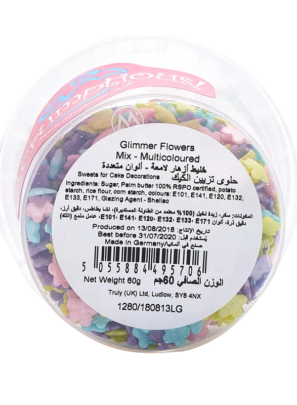 Scrumptious Glimmer Flowers Sprinkles, 70g