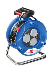 Brennenstuhl 3 Way Extension Socket Outlet with 25-Meter Cable, Blue/Black/Red
