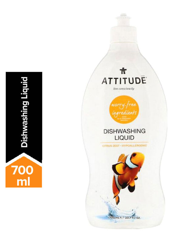 

Attitude Citrus Zest Dishwashing Liquid, 700ml