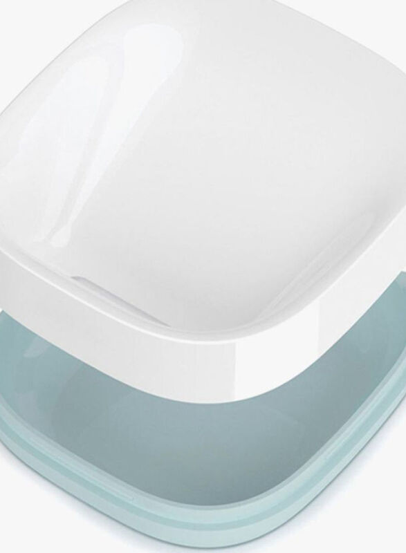 

Joseph Joseph Slim Compact Soap Dish, 7.11 x 3.61 x 8.41cm, White/Blue