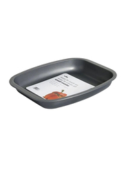 Wilko S 35cm Carbon Steel Non-Stick Rectangular Roaster Pan, Dark Grey