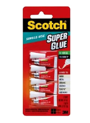 Scotch 4 Piece Single Use Super Glue Gel Set, Clear