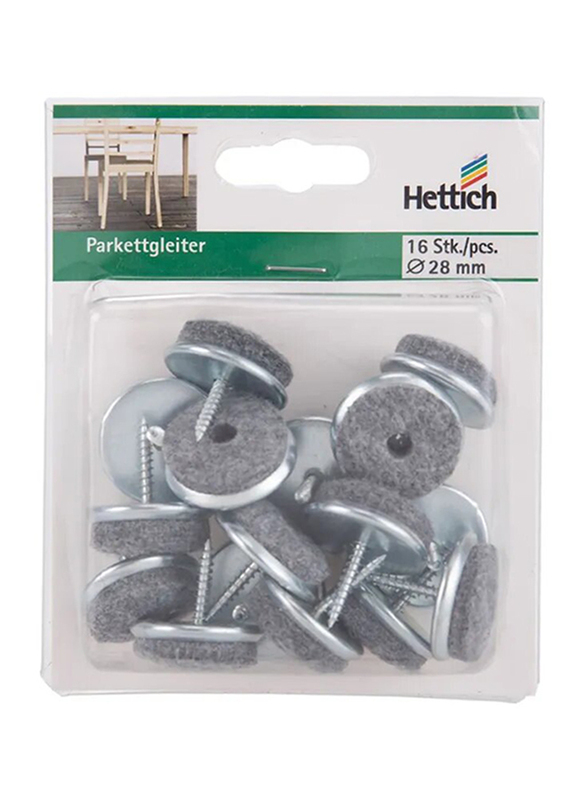 

Hettich 16 x 28mm Parquet Glides with Screw, ACE1176790, Multicolour