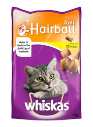 Whiskas Anti-Hairball Treat with Chicken Dry Cat Food, 55 grams