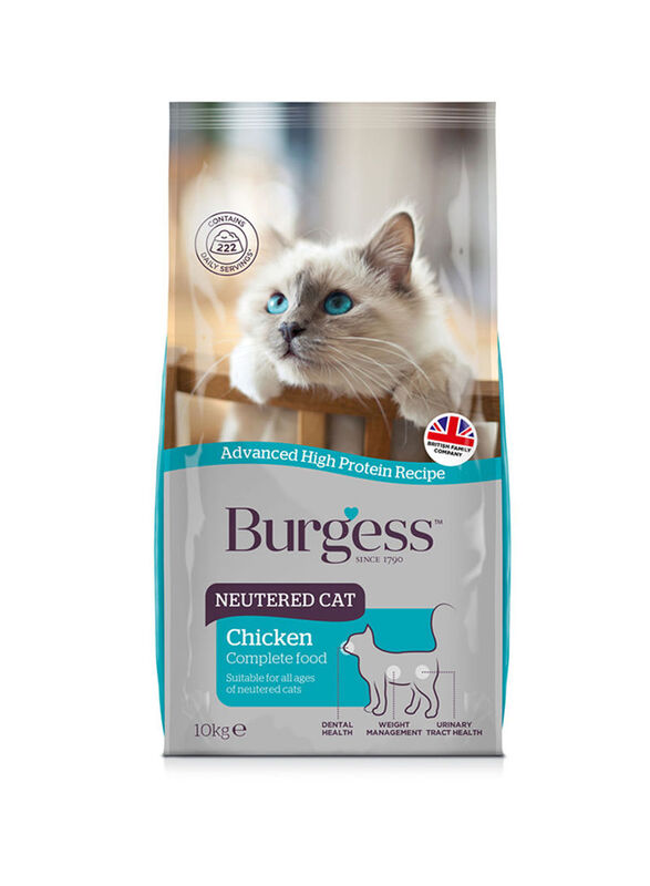 

Burgess Neutered Chicken Dry Cat Food, 10 Kg