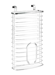 InterDesign Satin Axis Over Cabinet Bag Holder, 52.3x23.1x25.4cm, Silver