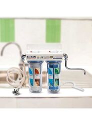 So Safe Dual Wall Mounting Water Purifier, 17 x 29 x 40cm, Clear/Blue