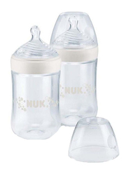 NUK 2-Piece Nature Sense Bottle Set, 260ml, Clear