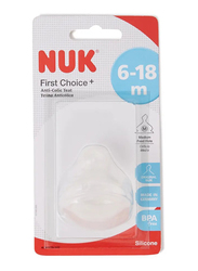 NUK First Choice Plus Teat, 6-8 Months, Clear
