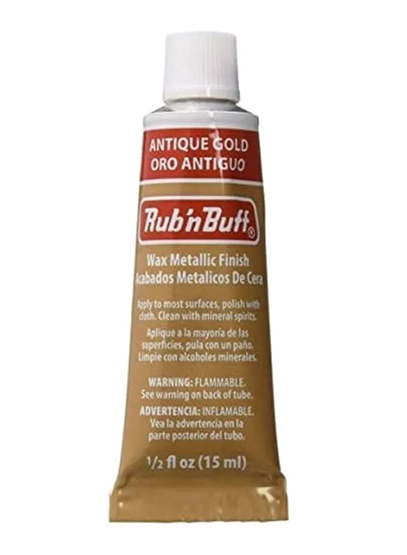 

Amaco Rub 'n Buff Wax Metallic Finish, 15ml, Antique Gold