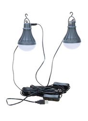 Oztrail Glow Worm LED Light Set, 2 Piece, Grey/White
